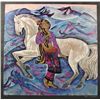 Image 1 : Zhou Ling WHITE HORSE Yunnan School Print Rice Paper