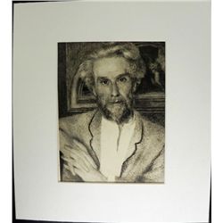 Renoir Engraving Portrait of Mr. Chioquet Print