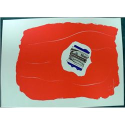 Robert Motherwell Tricolor Lithograph Signed in Plate