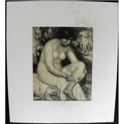 Pierre-Auguste Renoir Bather Wounded Engraving