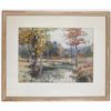 Image 1 : Melbourne Hardwick Watercolor Painting of Trees & River