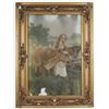 Image 1 : 1890's Hand Colored Photograph Framed Women with Cows