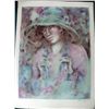 Image 1 : Colette Lithograph Large S/N Portrait Lady with a Hat