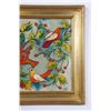 Image 2 : Glazed Enamel Dove Mixed Media Painting in Gold Frame