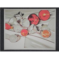 Lowell Nesbitt Signed Artist Proof Print Light Bulbs