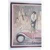 Image 3 : Original Painting Deco Mixed Media Woman Dog Limo Car