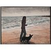 Image 1 : N. Gruen Signed Printers Proof Girl & Dog On Beach