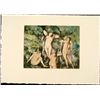 Image 1 : Cezanne Colored Etching Art Print - Four Bathers