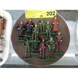 11 Hand painted die-cast figurines