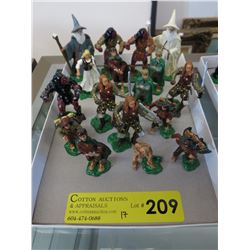 17 Hand painted die-cast figurines