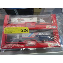 2 Scale die-cast racing team transporters