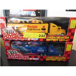 2 New Scale model race car transporters