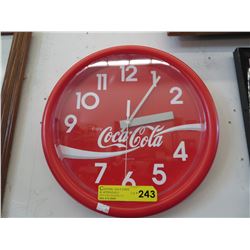 Round Coca-Cola clock