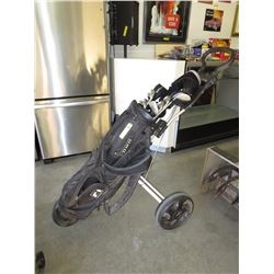 Golf clubs & rolling cart