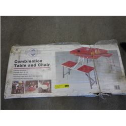 Combination table & chair - collapsible