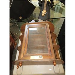 Wood display cabinet