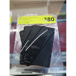 5 New Card Sharp knives
