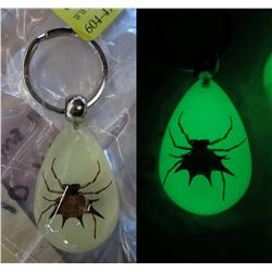 10 New real spider keychains