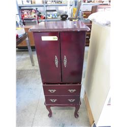 Floor standing jewelry cabinet & contents