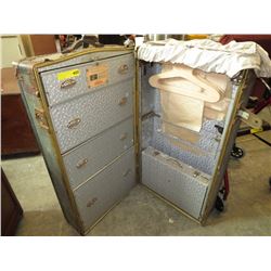 Vintage fitted steamer trunk