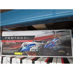 Large Protocol R/C Heli-Raider helicopter - Blue