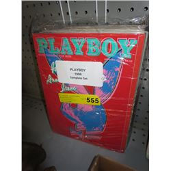 1986 Playboy magazines, complete set.