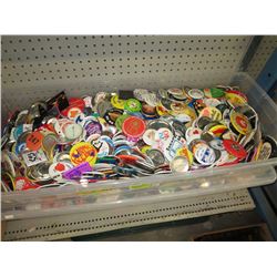 Tote full of pin back buttons
