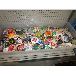 Tote full of pin back buttons