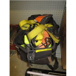 Work tote containing cordless tools