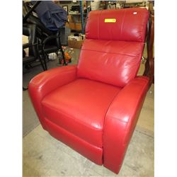 New Red leather reclining/rocking chair