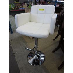 White swivel stool