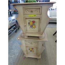 2 side table with built in magazine racks