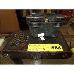 Vintage opera glasses & camera