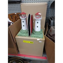 4 New pairs of lighthouse bookends