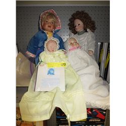 4 Collectible dolls