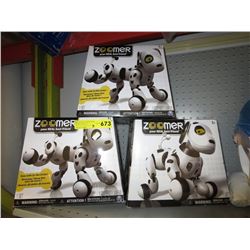 3 Zoomer electric dog toys