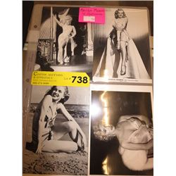 4 Marilyn Monroe postcards