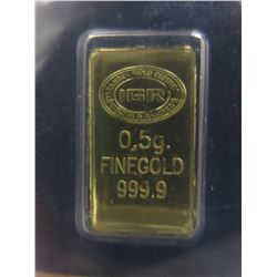 999.9 pure Gold Turkish mint bar