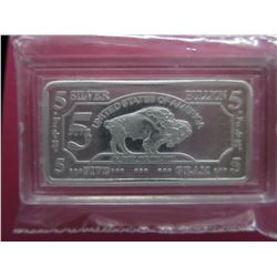 .999 Solid Silver USA Mint Buffalo motif bar