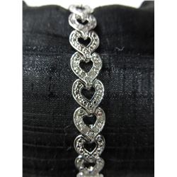 Heart link Diamond bracelet with 50 Diamonds