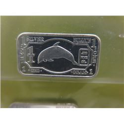 4 x. 999 Fine Silver 2015 mintage Dolphin art bars