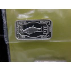 4 x. 999 Silver 2015 Great White Shark art bar