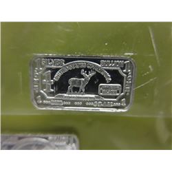 4 x. 999 Fine Silver 2015 mintage Deer art bars