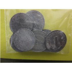 10 WWII Nazi German Eagle & Swastika coins