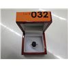 Image 2 : 3 CT Amethyst solitaire ring with 2 side Diamonds