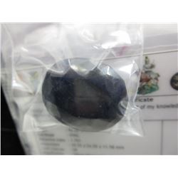Museum sized  92 CT oval cut Blue Sapphire