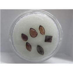 6 Assorted cut genuine Garnet gemstones