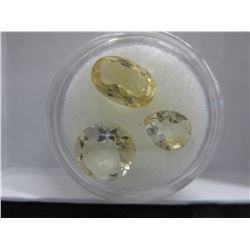 3 Large cut genuine Citrine gemstones