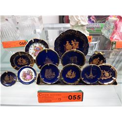 13 Limoges miniature plates & tray