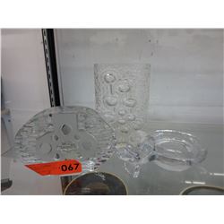 3 Mid -Century Scandinavian art glass pieces